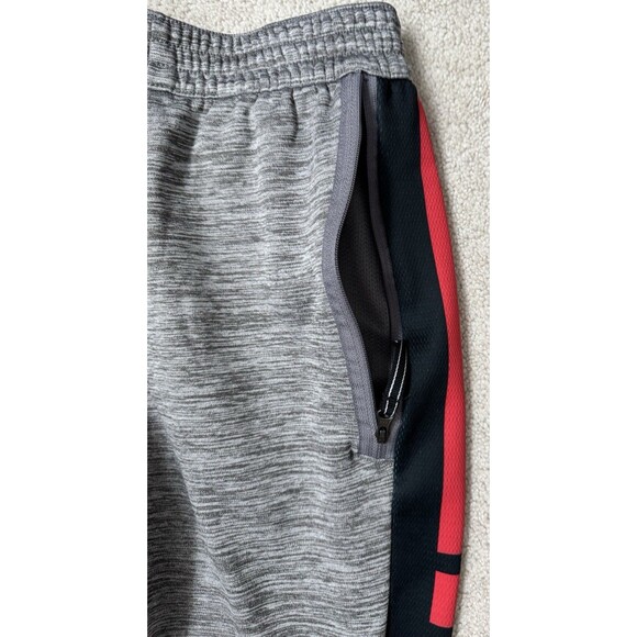 Nike YLG Boys Therma Elite Basketball Jogger Sweatpants Gray/Black/Red - Picture 5 of 8